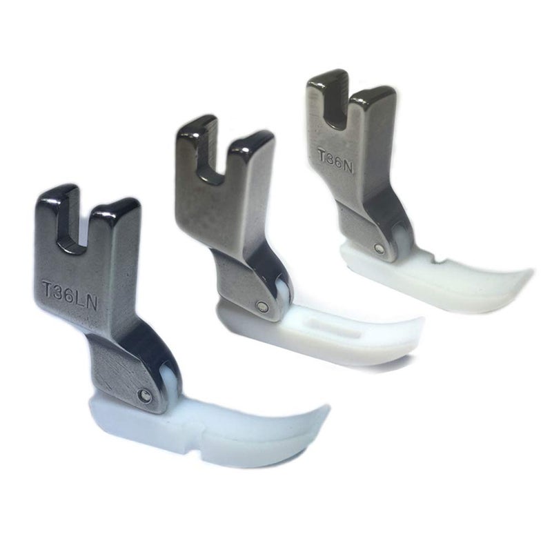 LNKA High Shank Teflon Narrow Zipper Foot Set - Center Left & Right Industrial Sewing Presser Foot